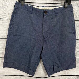 J. Crew Mens Blue Chambray Shorts, Size 33
